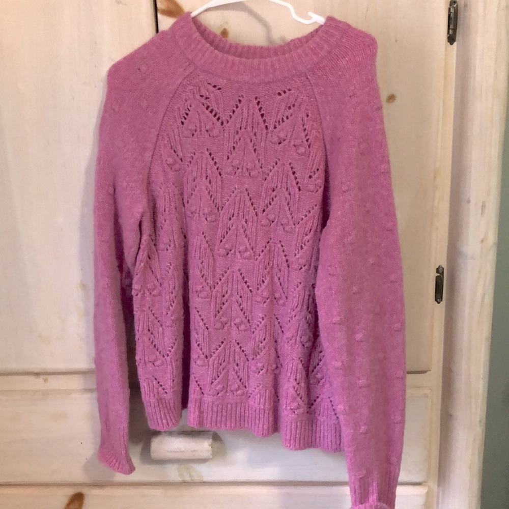 Pink knit sweater